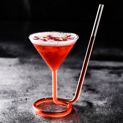 Creative Spiral Straw Wine Glass, Transparent Champagne/Martini Red Wine Cup, Used for Home, Bar, Party