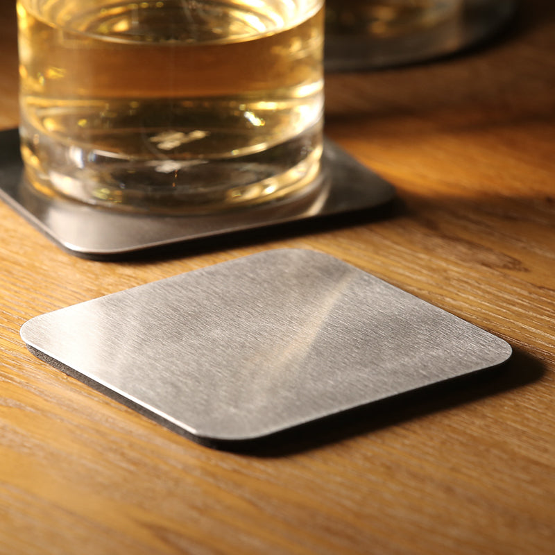 Stainless Steel Metal Coaster Creative Custom Bar Hotel Beer Cocktail Glass Water Cup Coaster