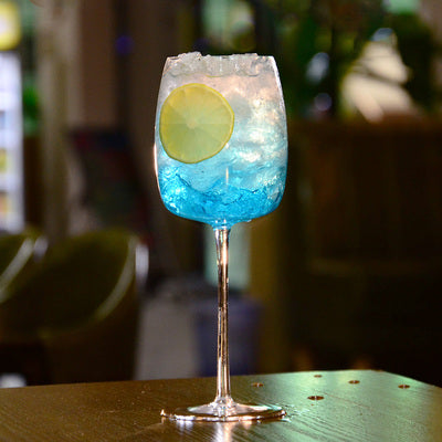 Transparent Goblet Wine Glass Bubble Cocktail Glass