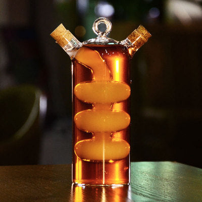 Unique Double Cocktail Glass with Lid,Creative Cocktail Glass