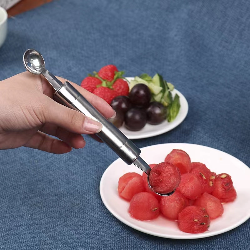 Stainless Steel Ball Digger Cutting Fruit Carving Artifact Digging Fruit Double-Headed Round Spoon