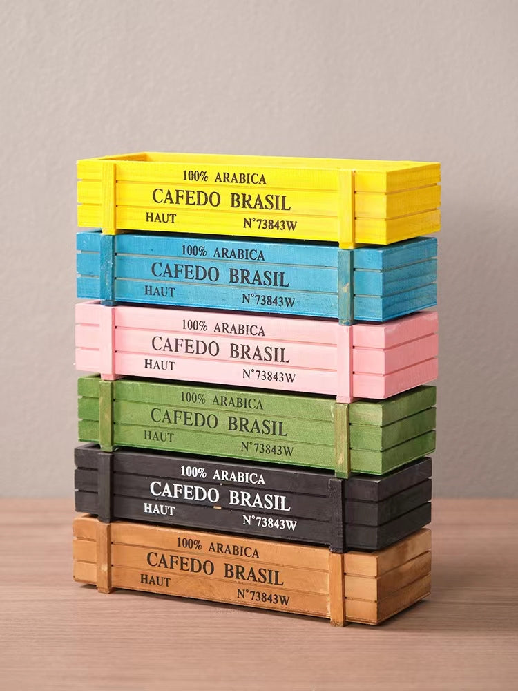 Solid Wood Retro Bitter Liquor Box Bar Storage Decoration Box Spray Bottle Gadget Box