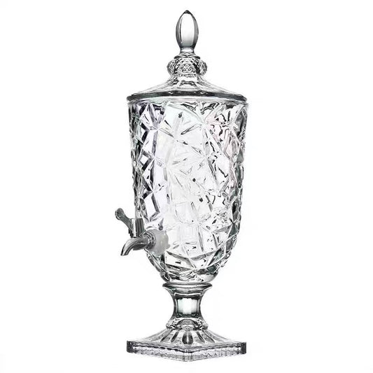 Glass Cocktail Pail with Faucet Juice Can Wine Separator Pail