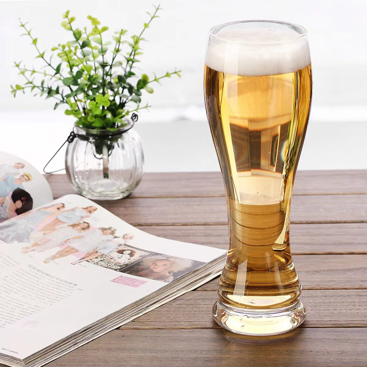 470ML-Beer Mug Large-Capacity Commercial Craft Glass High-End Creative Bar Draft Beer Mug