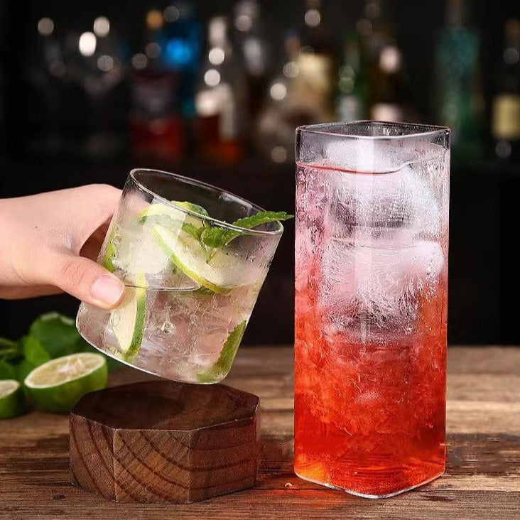 Large Size 480ML Borosilicate Stemless Mixed Glass Cups,Perfect for Cocktail, Coffee, Ice cream