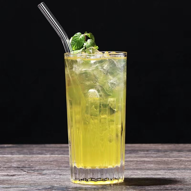 320ML-European Retro Embossed Cocktail Glass Long Island Ice Tea Cup Glass Long Drink Cup Collin Cup Carved Cup Juice Cup