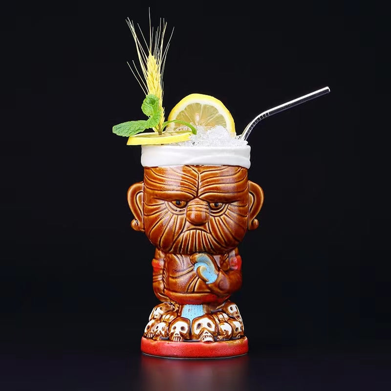 Creative Art Feature Ceramic Mug Hawaiian Cocktail Glass TIKI Cup Bar Wine Glass