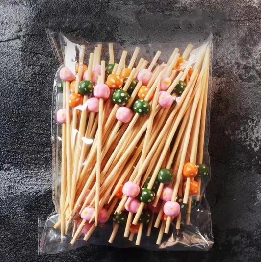 Disposable Fruit Stick Bamboo Stick Flower Stick Creative Art Toothpick Cocktail