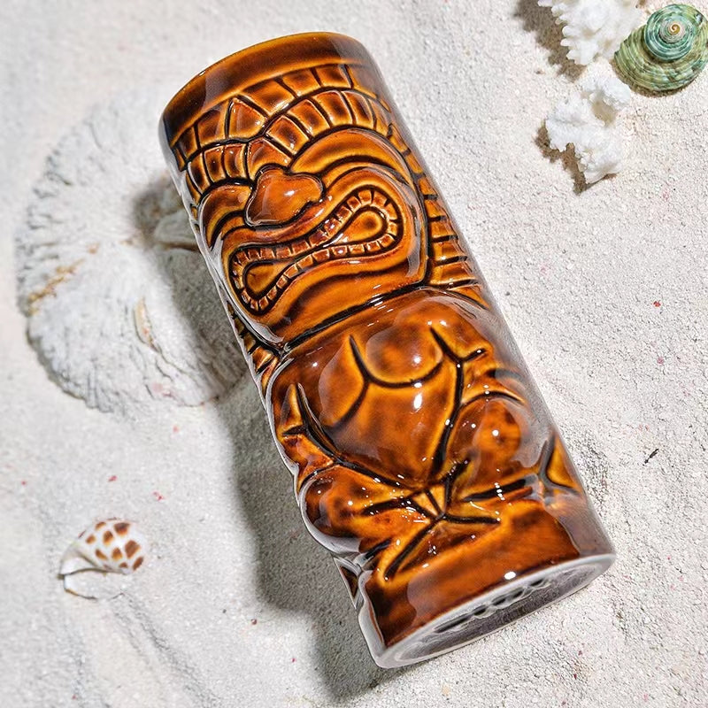 Bartender Hawaiian Style Straight MAIKAI Statue TIKI Ceramic TIKI Cup Personality Cocktail Cup