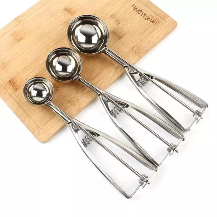 Stainless Steel Ice Cream Scoop Ice Cream Scoop Fruit Scoop Labor-Saving Ball Digger
