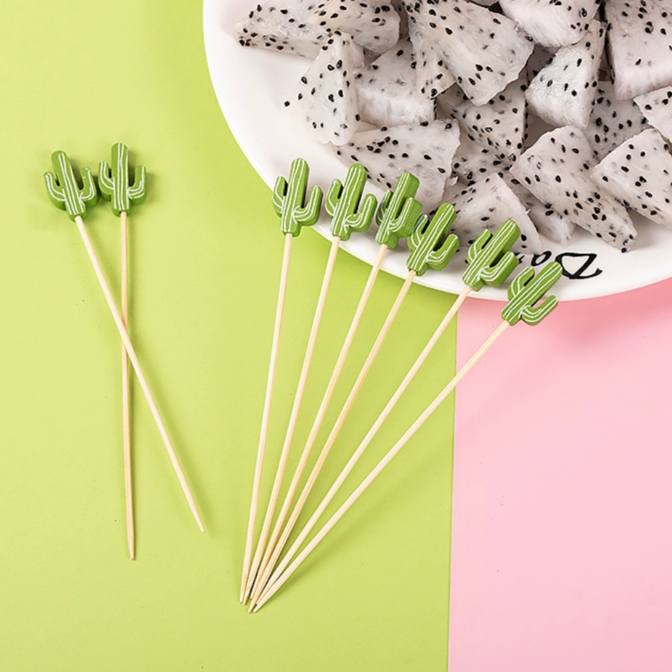 Bartending Retro Cocktail Wine Stick Bamboo Stick Olive Stick Art Fruit Fork Martini Stick Wine Needle