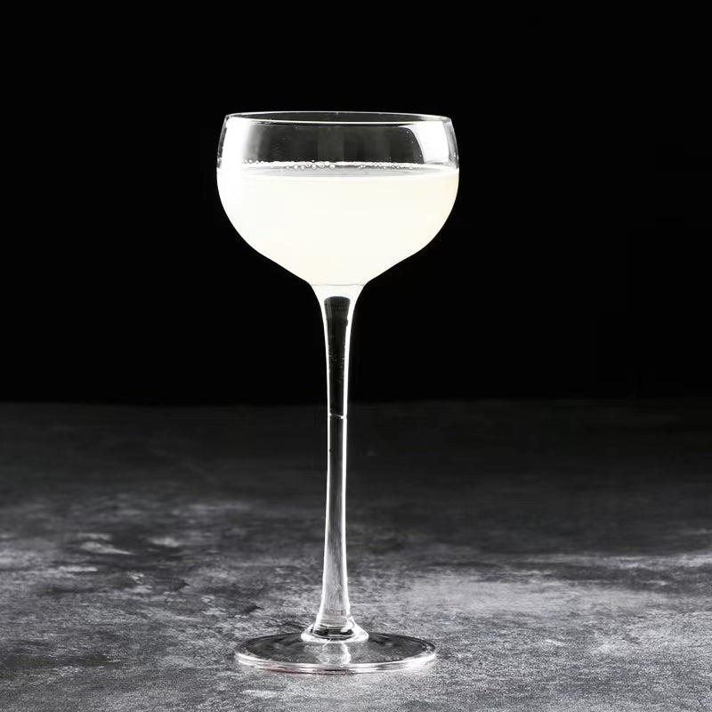 Premium Slender Stem Martini Glasses,Champagne Saucer Glasses