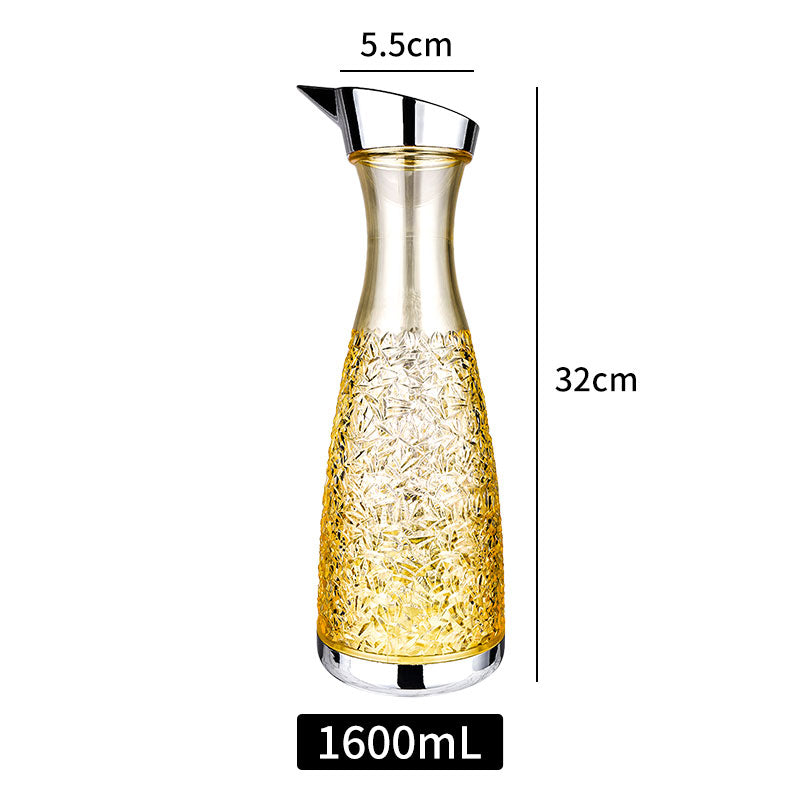 Elegant Diamond Design Water Pitcher with Handle,Acrylic Plastic Cold Water Jug