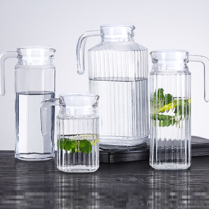 Thickening Juice Cold Water Glass Jar,Water Pitcher with Handle