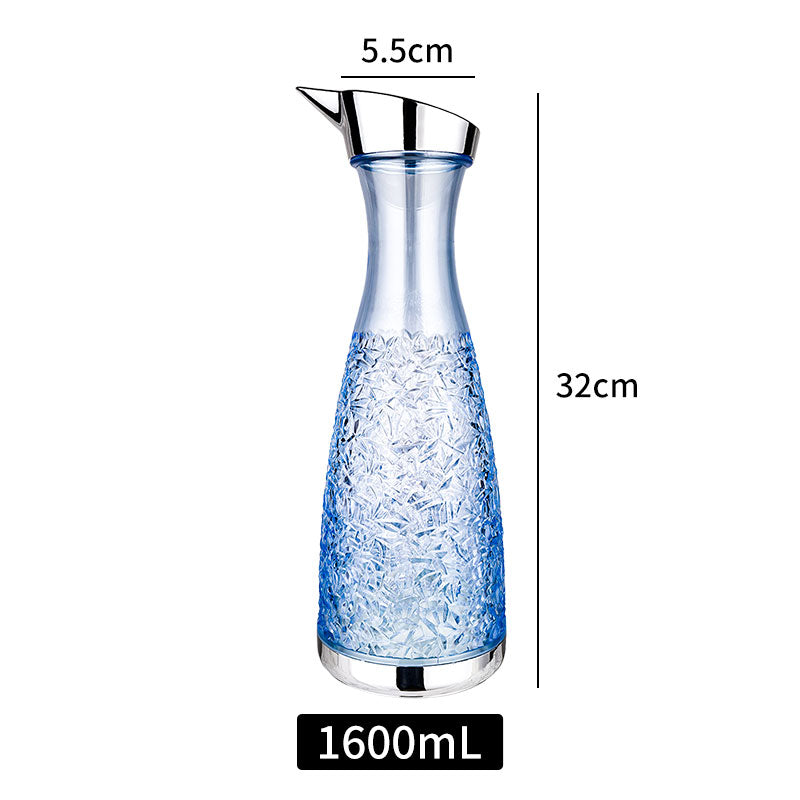 Elegant Diamond Design Water Pitcher with Handle,Acrylic Plastic Cold Water Jug