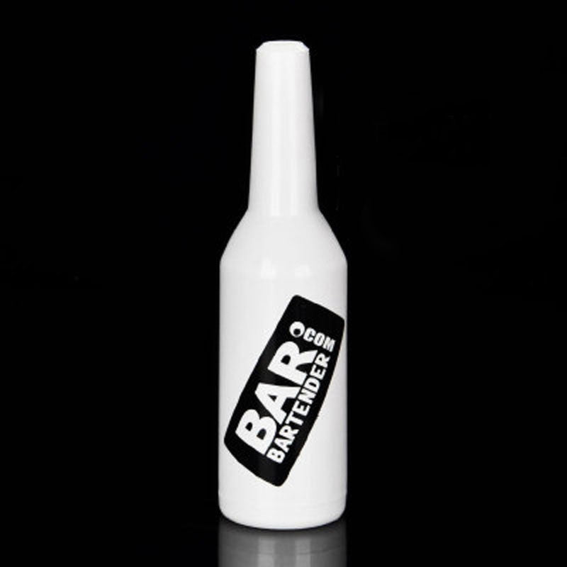 White Color Fancy Mixing Practice Bottle, Bartender Plastic Mixing Bar Bottle